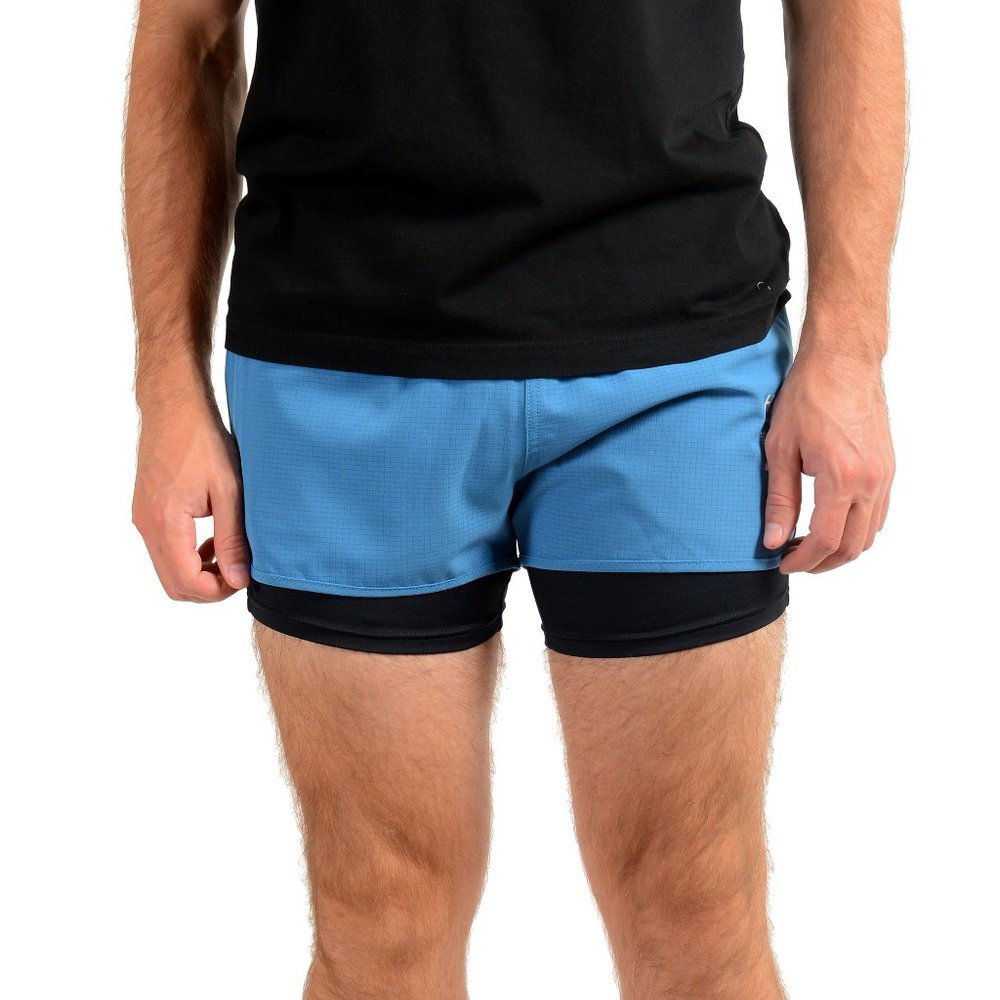 Hugo Boss Men's "SPREENT" Blue Active Shorts